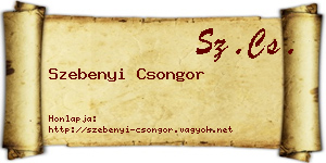 Szebenyi Csongor névjegykártya